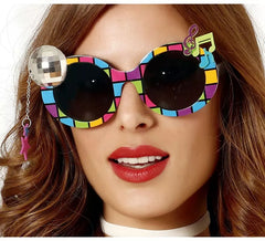 Óculos de discoteca multicoloridos