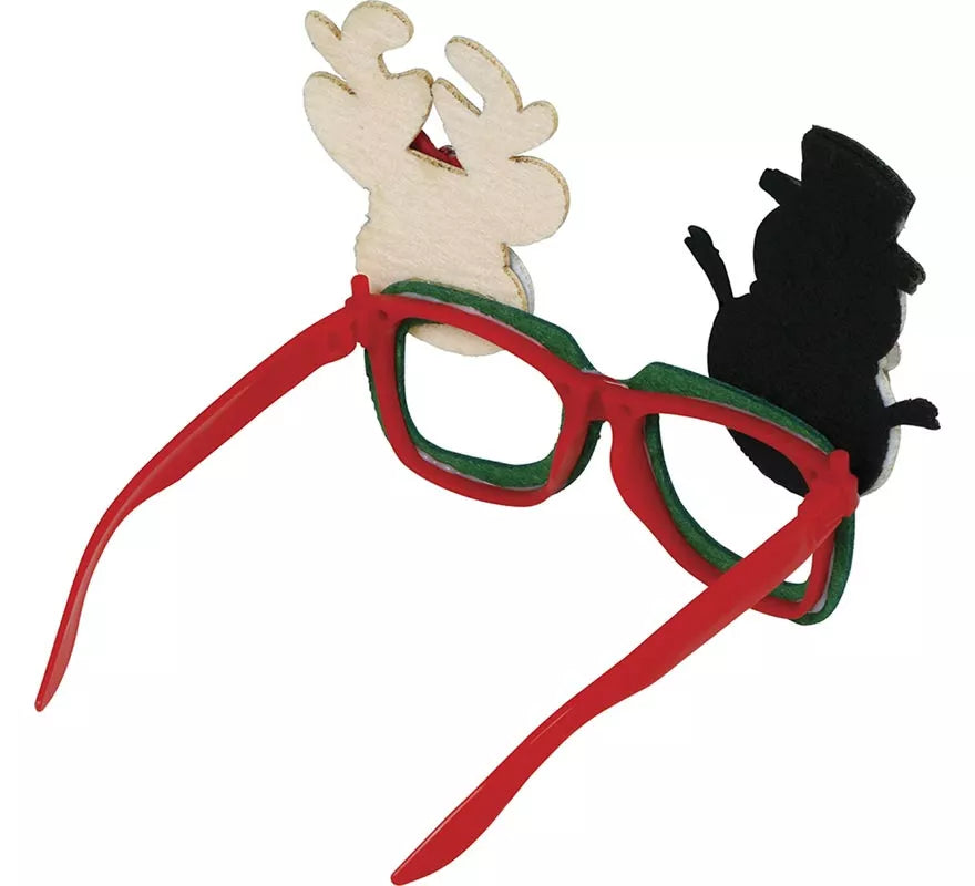 Translation missing: pt-PT.Gafas Navideñas de Muñeco de Nieve y Reno