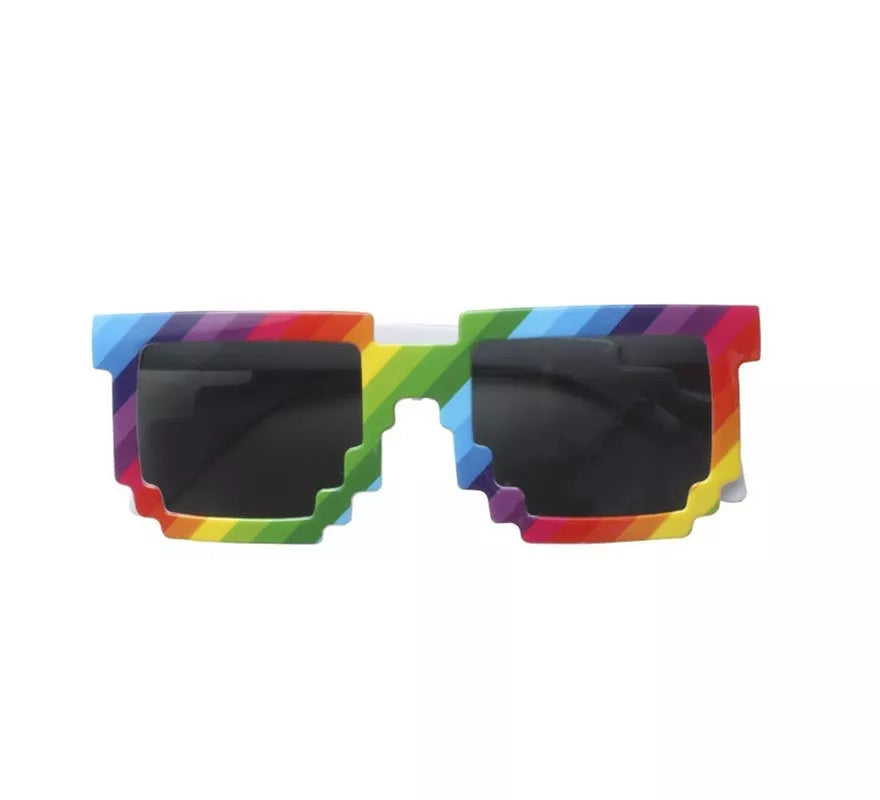 Translation missing: pt-PT.Gafas oscuras Pixeles Arcoíris adulto