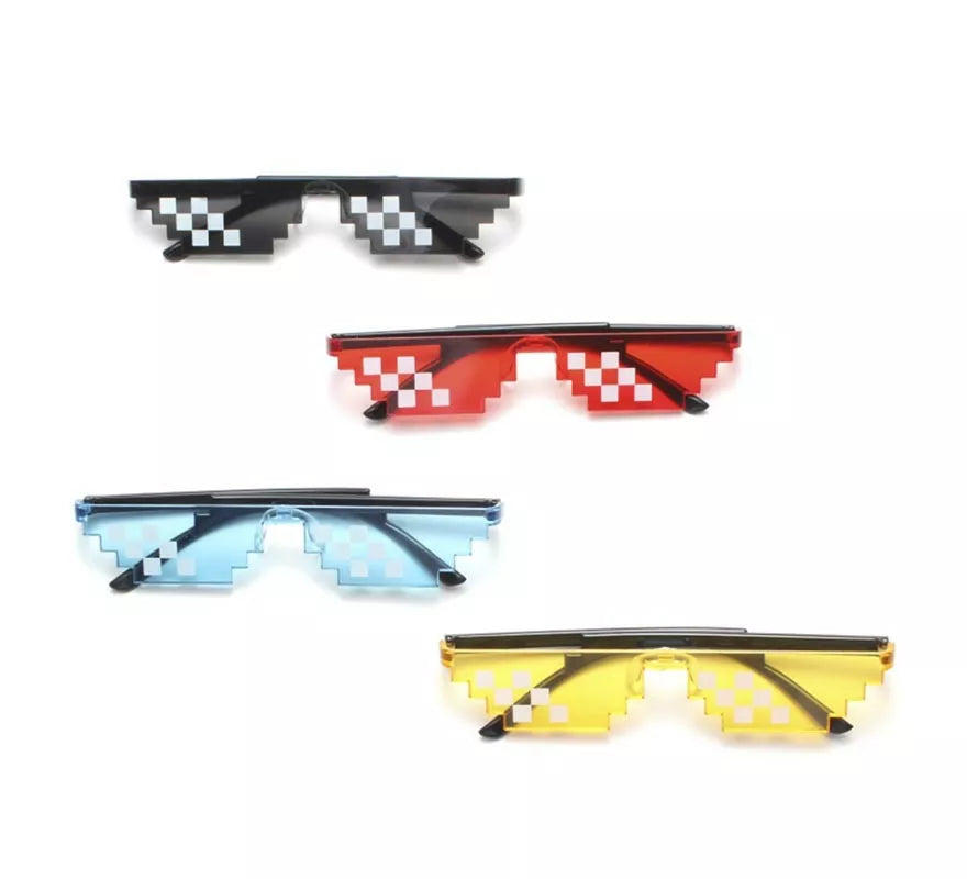 Translation missing: pt-PT.Gafas oscuras Pixeles punteadas en colores surtidos adulto