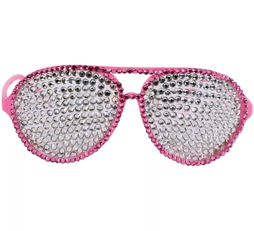 Translation missing: pt-PT.Gafas Rosa con Brillantes Plateados
