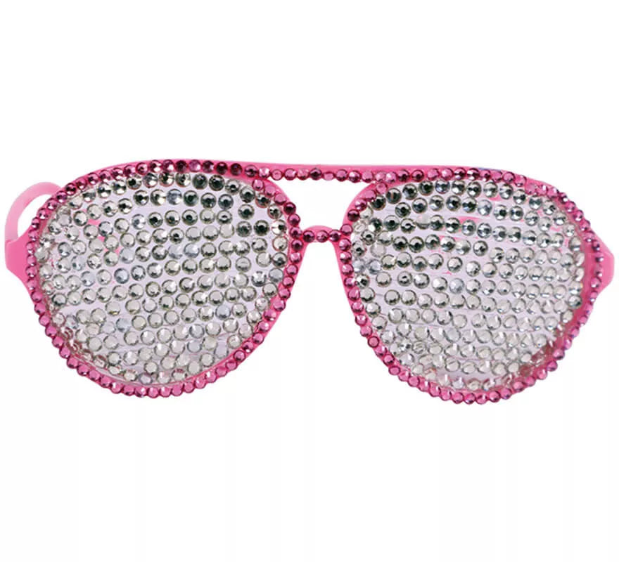 Translation missing: pt-PT.Gafas Rosa con Brillantes Plateados
