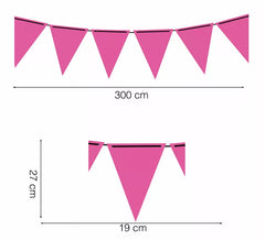 Flâmula de papel fúcsia neon 300 cm 19X27 cm