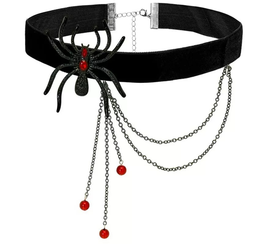 Translation missing: pt-PT.Gargantilla con Araña y Diamantes rojos
