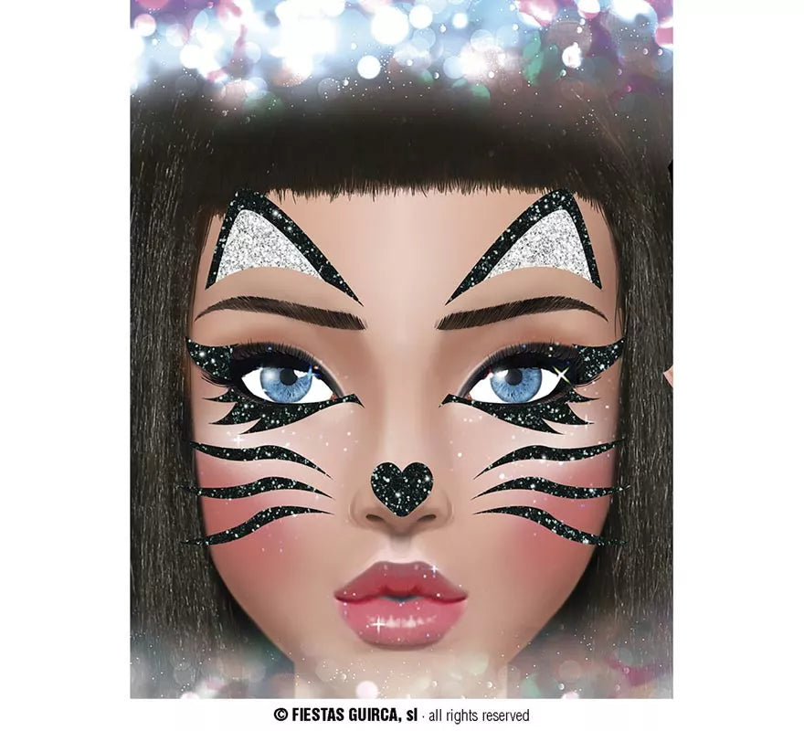 Translation missing: pt-PT.Brillantina Facial Gatita de 20x20 cm