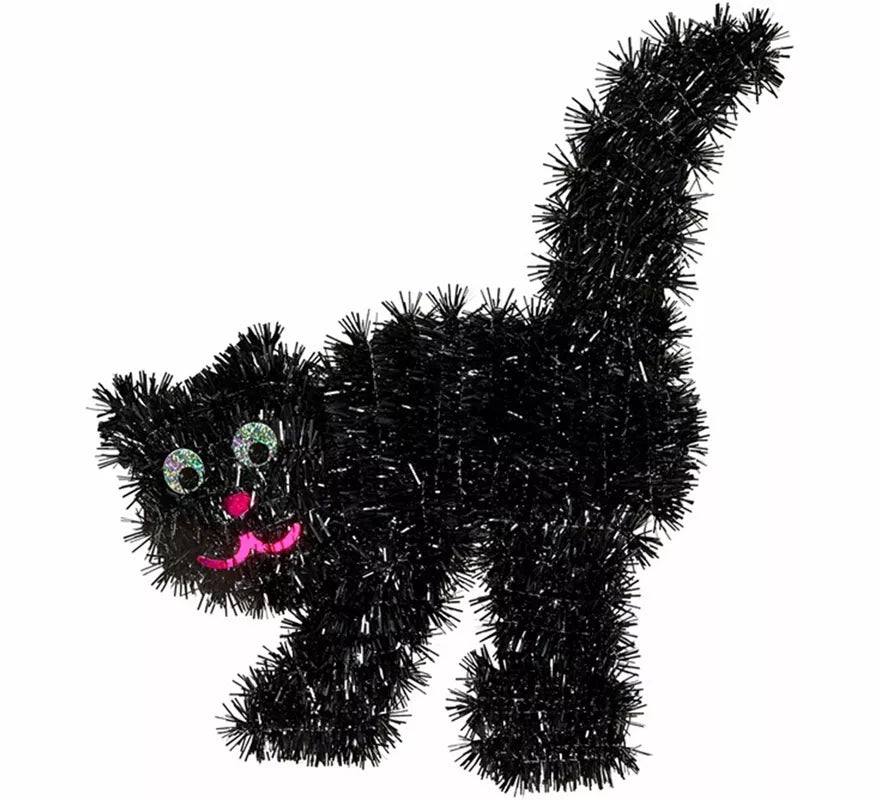 Translation missing: pt-PT.Gato negro de Oropel de 30x36 cm