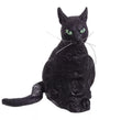 Gato negro de PVC de 30x20x34 cm