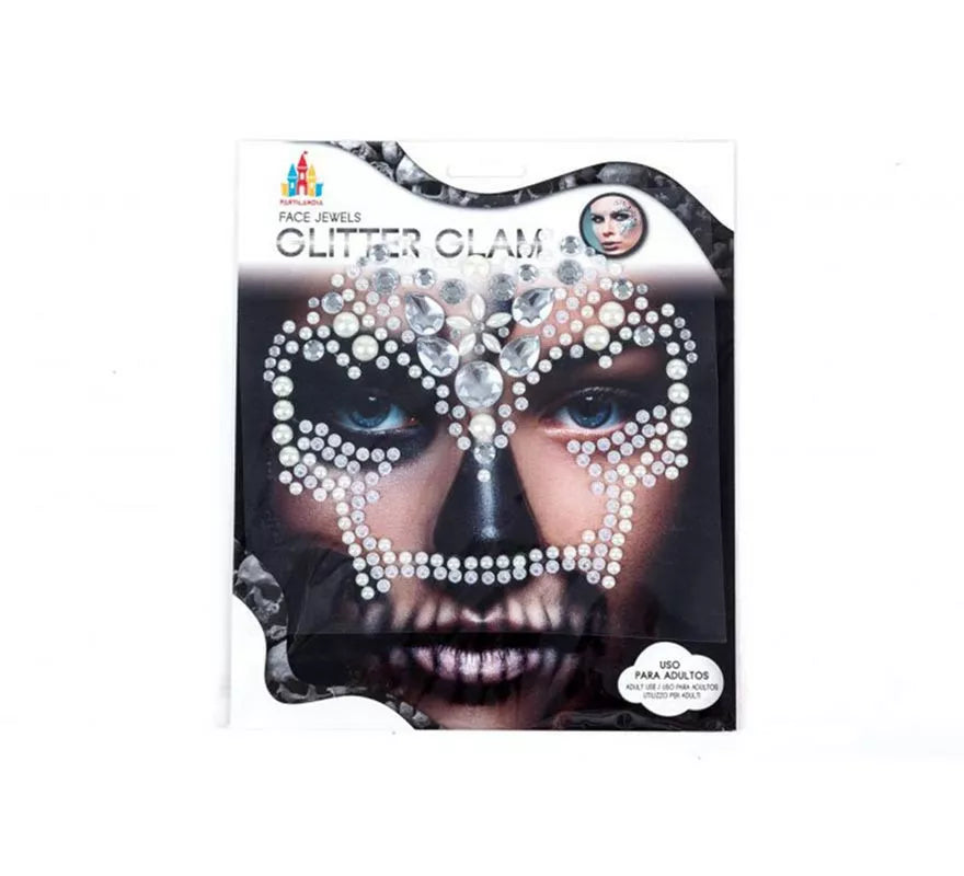 Translation missing: pt-PT.Gemas Faciales Adhesivas Calavera brillante