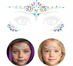 Adesivos faciais de bruxa para crianças