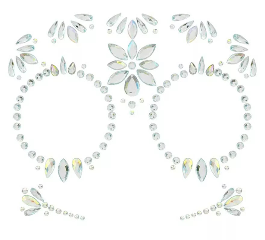 Translation missing: pt-PT.Gemas Faciales Adhesivas de Catrina Día de Los Muertos con Diamante