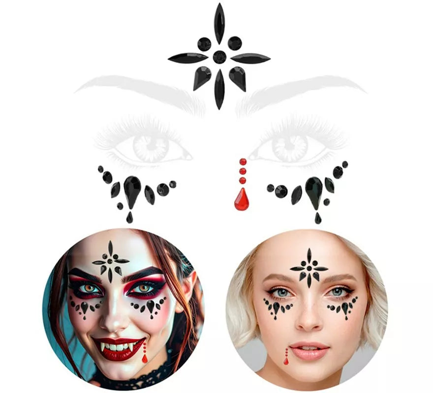 Gemas Faciales Adhesivas de Vampiresa