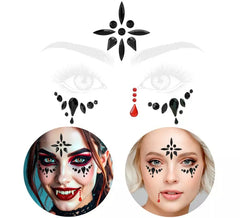 Gemas adesivas faciais de vampiro