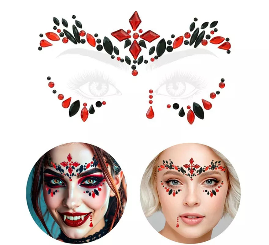 Translation missing: pt-PT.Gemas Faciales Adhesivas de Vampiresa Gótica