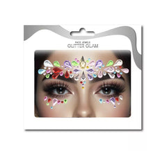 Caminho floral multicolorido Face Gems
