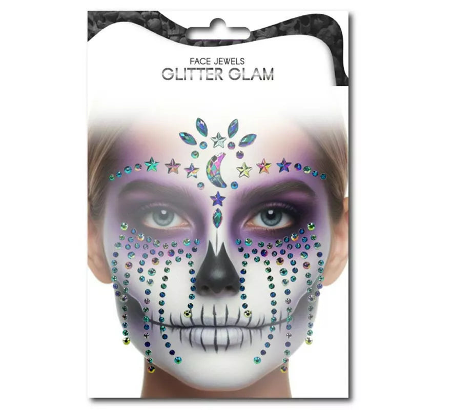 Translation missing: pt-PT.Gemas Faciales Fashion Calavera estrellas