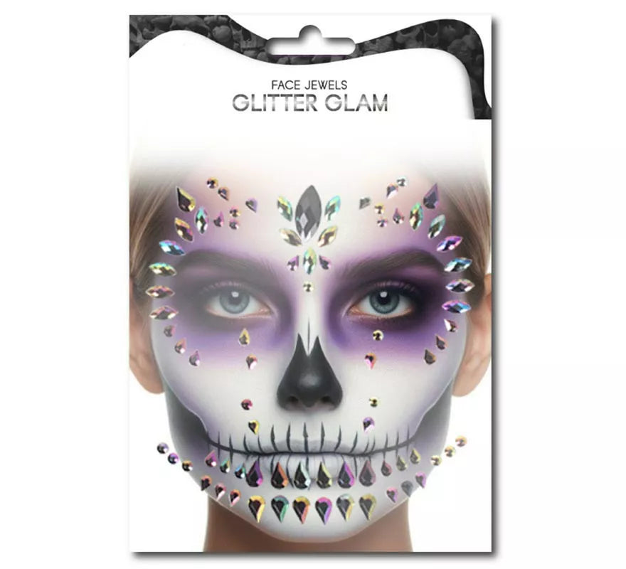 Translation missing: pt-PT.Gemas Faciales Fashion Calavera gotas multicolor