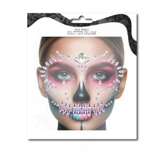 Gemas faciais de caveira lilás da moda