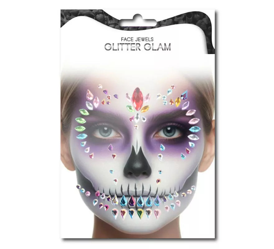 Translation missing: pt-PT.Gemas Faciales Fashion Calavera multicolor