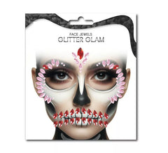 Gemas faciais moda caveira rosa