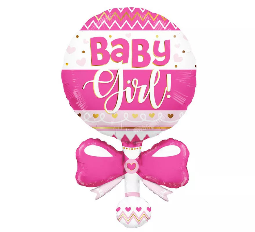 Translation missing: pt-PT.Globo de Foil Baby Girl de 90 cm