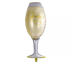 Balão Foil Taça de Champanhe 46x109 cm
