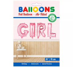 Balão Foil Rosa MENINA 41 cm