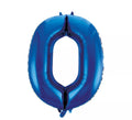 Globo de Foil Número 0 Color Azul de 86 cm