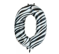 Balão Foil Número 0 Zebra Cor 86 cm