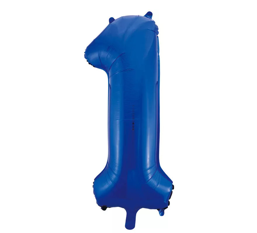 Translation missing: pt-PT.Globo de Foil Número 1 Color Azul de 86 cm