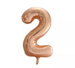 Balão Foil Número 2 Cor Rose Gold de 86 cm