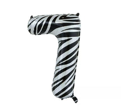 Balão Foil Número 7 Zebra Cor 86 cm