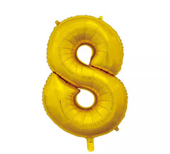 Balão de folha de ouro número 8 de 66 cm