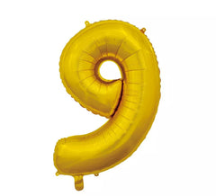 Balão de folha de ouro número 9 de 66 cm