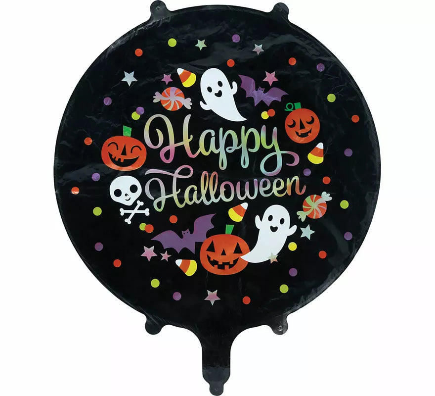 Translation missing: pt-PT.Globo de Foil Redondo Happy Halloween de 50 cm