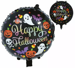 Balão Foil Redondo Feliz Halloween de 50 cm
