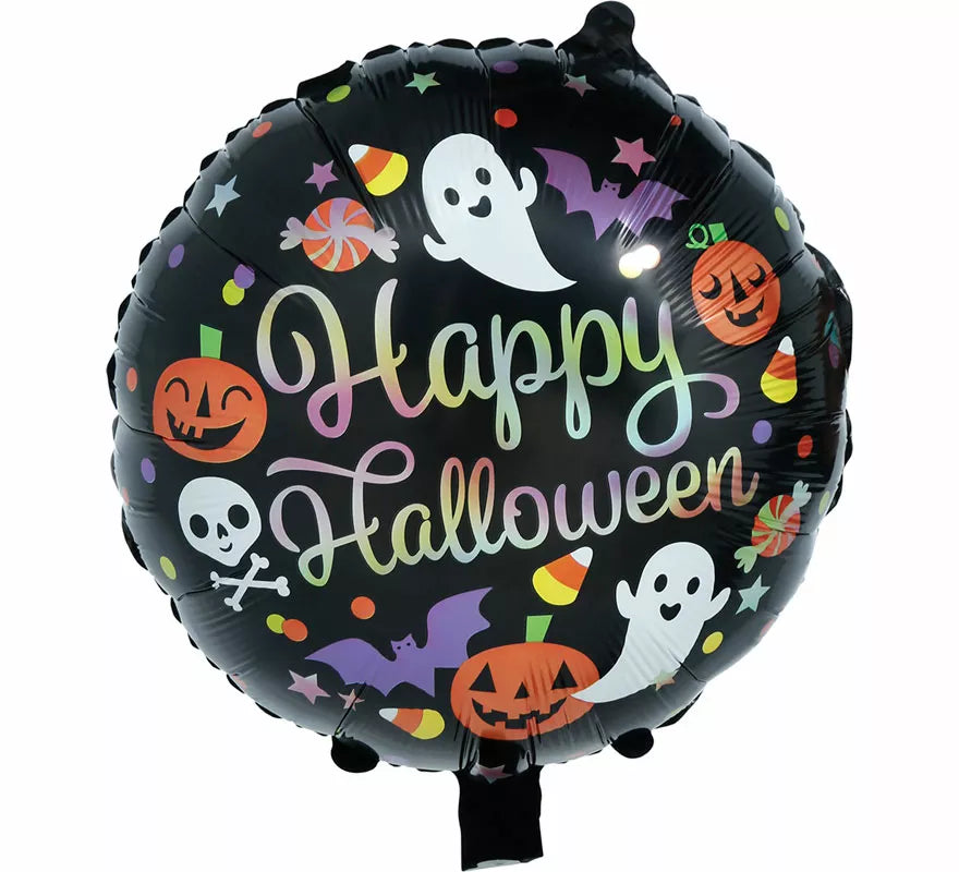 Translation missing: pt-PT.Globo de Foil Redondo Happy Halloween de 50 cm