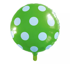 Balão de folha redonda de bolinhas verde-maçã de 46 cm