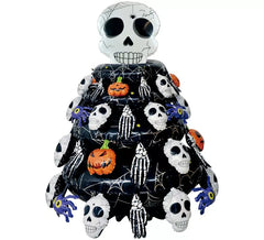 Balão Metalizado com Base de Árvore Esqueleto 103x85 cm