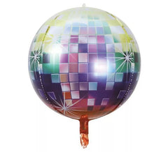 Balão de folha de bola de discoteca multicolorido de 55 cm