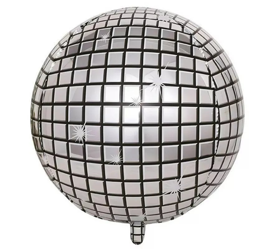 Translation missing: pt-PT.Globo Foil de Bola de Disco plateada de 55 cm