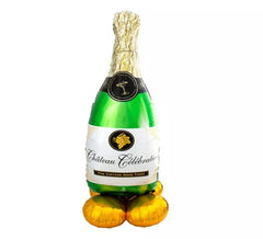 Garrafa de champanhe Airloonz com balão gigante de folha de 83X139 cm