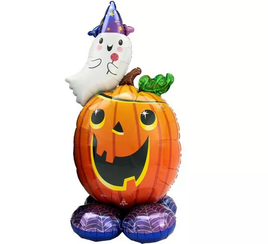 Translation missing: pt-PT.Globo Foil Gigante Airloonz Calabaza y Fantasma 71X142 cm