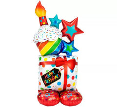 Balão de folha gigante Airloonz presentes de feliz aniversário 71X139 cm