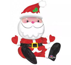 Papai Noel grande balão de alumínio sentado 48x53 cm