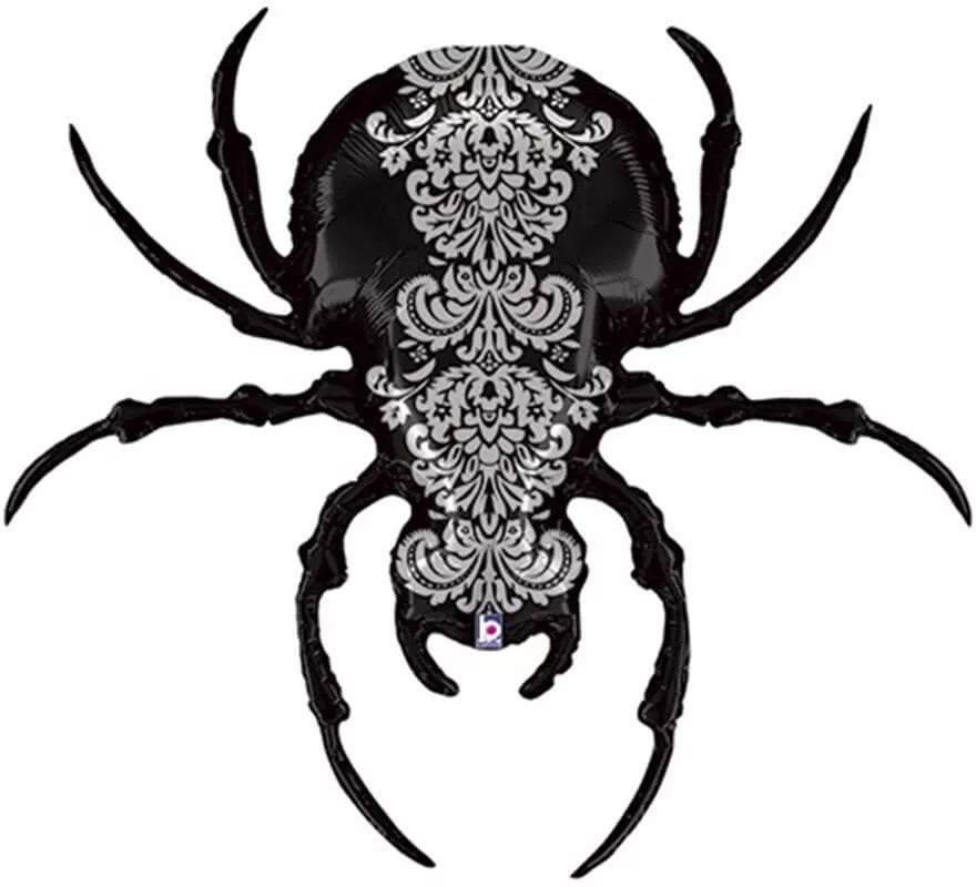 Translation missing: pt-PT.Globo Foil Metalizado de Araña Negra de 119 cm