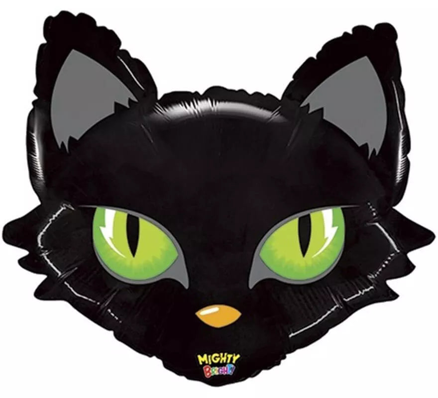Translation missing: pt-PT.Globo Foil Metalizado de Gato Negro de 71 cm