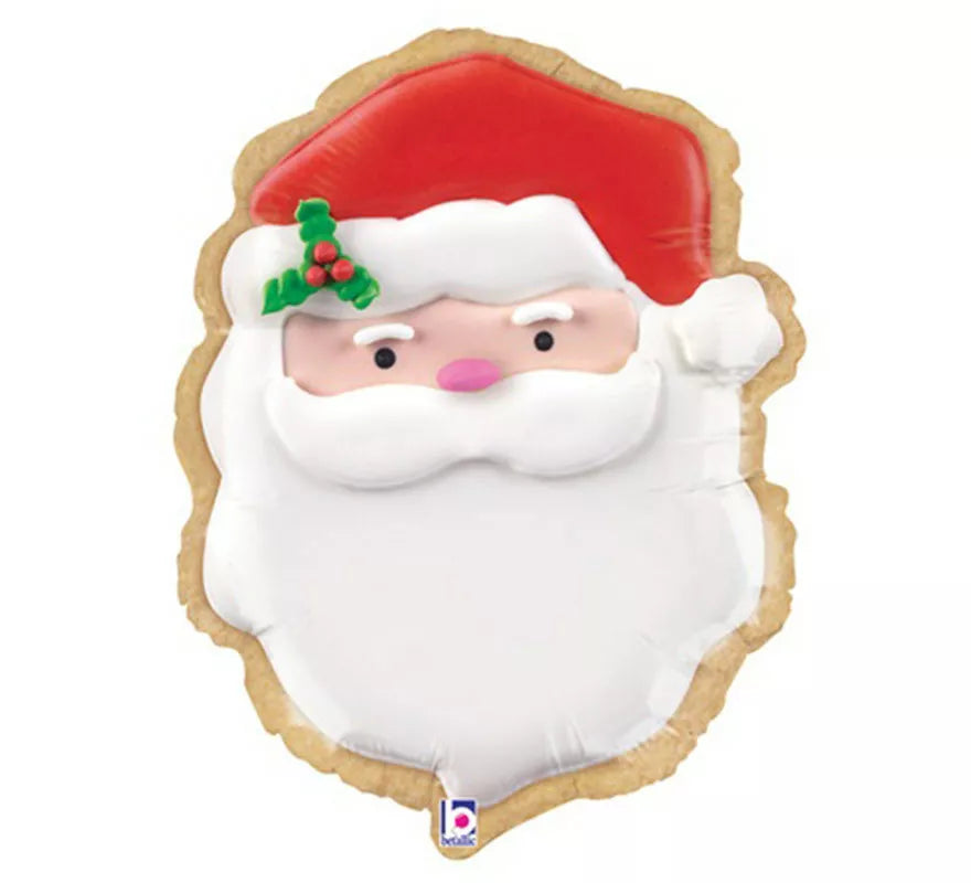 Translation missing: pt-PT.Globo Foil Metalizado Galleta Papá Noel de 60 cm