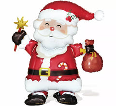 Balão metalizado de Papai Noel em pé, 79x76x27 cm