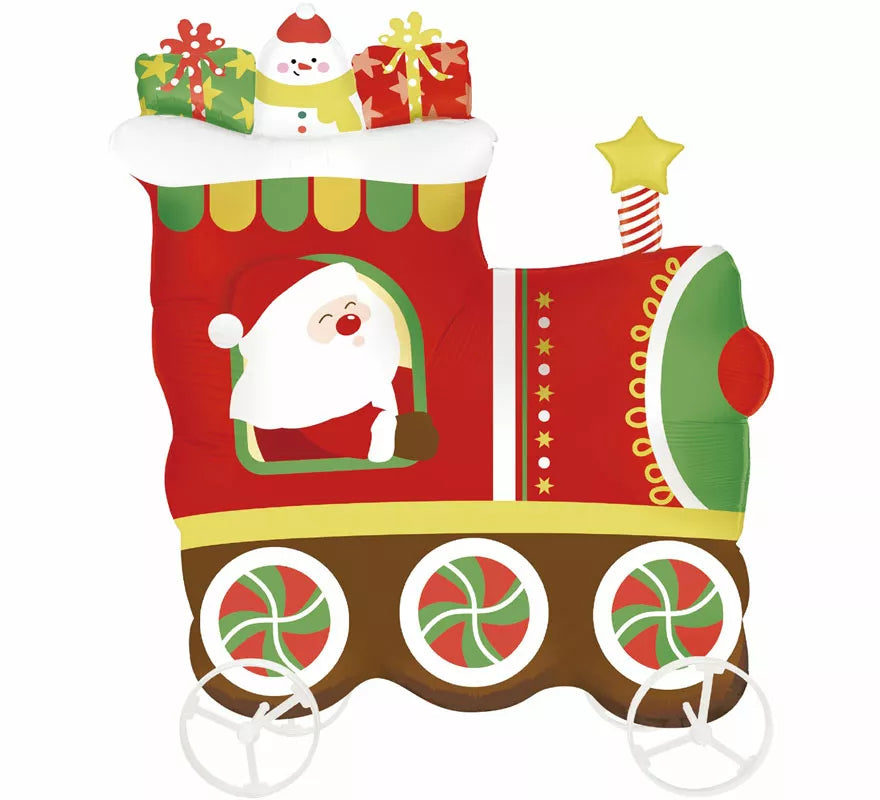 Translation missing: pt-PT.Globo Foil Tren Navideño 86x79,5 cm