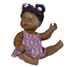 Boneca Chubby Preta com Vestidos Sortidos 43 cm